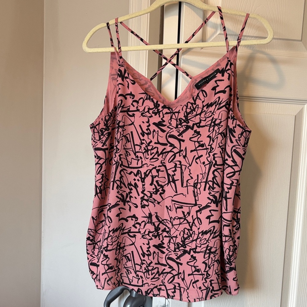 Reitmans Pink and Black Camisole Top